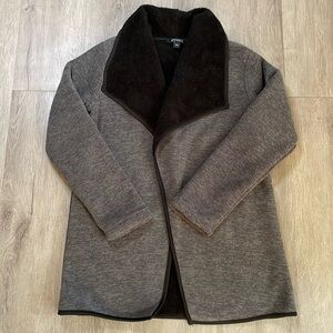 Original Nicole Miller open front casual coat fleece lined